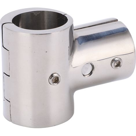 Raccord en T 90° Tube Inox 25,4mm Ø Int. Séparable Accessoire Main Courante Bateau (1/5)