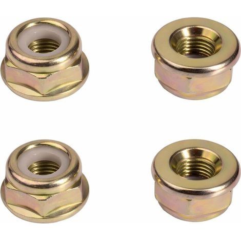 4pcs écrous De Lame DéBroussailleuse M10 X1.25, Ecrou à Filetage Inverse M10 Pas 125 Pour Débroussailleuses Et Coupe-Bordures, Ecrou Tete Debroussailleuse Accessoires (M10x1.25 4pcs) (1/5)
