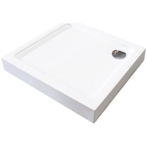 ONDEE ZEN - Receveur de douche LARY - Antidérapant - 80x80X13cm - Acrylique - Blanc