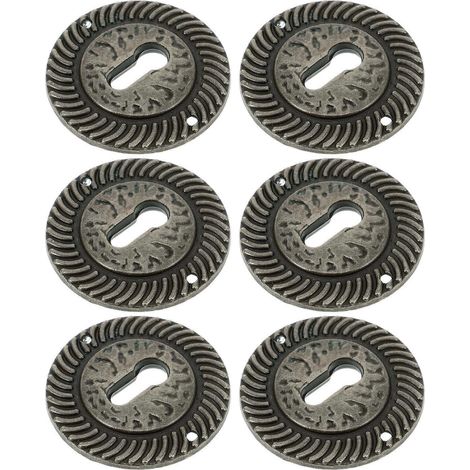 Cache-serrures (lot de 6) - Plaques décoratives rondes en alliage (1/5)
