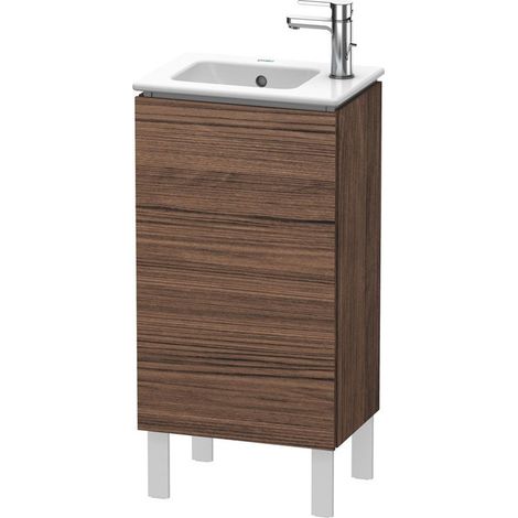 Mobile lavabo L-CUBE 294x420x704mm apertura destra noce scuro
