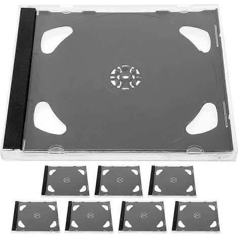 Lot de 8 supports de rangement pour DVD et CD, étuis portables pour disques. (1/4)