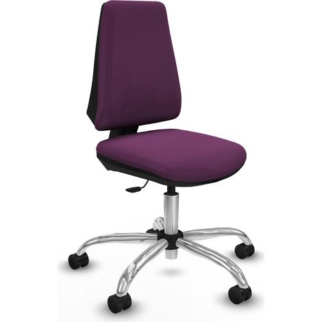 Elche CP similpiel morado base cromada ruedas nailon 65mm (1/5)