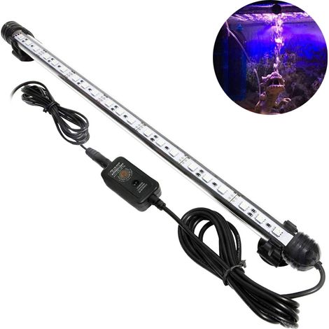 1 barre lumineuse pour aquarium, LED submersible IP68, 16 couleurs et 4 modes, avec télécommande et ventouses (1/5)