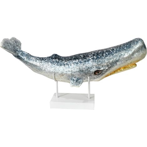Walfigur aus Metall für maritime Dekoration  Glänzende Oberfläche und maritimer Stil