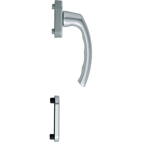 HOPPE® Fenstertürgriff-Halbgarnitur Luxembourg 099/U26/49PNS, innen, Aluminium, 11766621 (1/3)