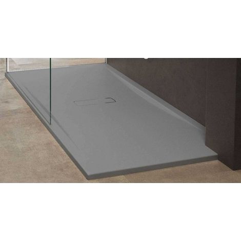 Receveur de douche ultraplat recoupable NOVELLINI CUSTOM gris 120x80 cm H 3,5 cm (1/5)