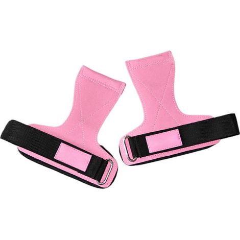 Fitnesshandschuhe für Herren, Klimmzüge, Liegestütze, pinkfarbene Mikrofaser-Handgelenkschützer (1/5)