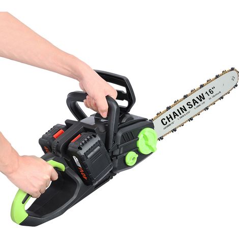 FIANAO – Tronçonneuse sans fil 16 pouces/41 cm – moteur brushless 1800 W, 2 batteries 4 Ah – 85 × 35 × 35 cm (1/5)