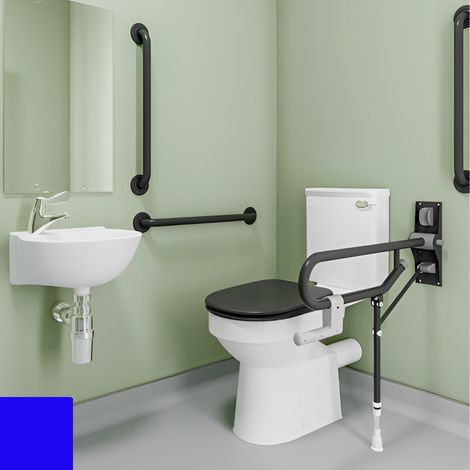 AKW Standard Doc M Pack with Close Coupled Disabled Toilet - Blue (1/2)