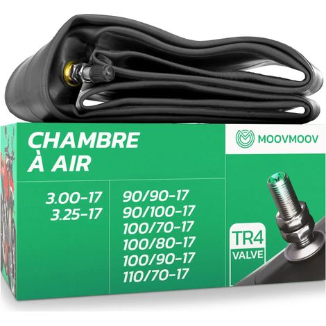 Chambre à Air 17 Pouces pour Pneus 90/90-17, 90/100-17, 100/70-17, 100/80-17, 100/90-17, 110/70-17, 3.00-17 et 3.25-17 (1/5)