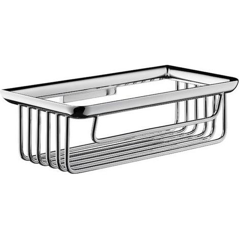 Panier à éponges SYSTEME 2 pièces, support en acier chromé amovible