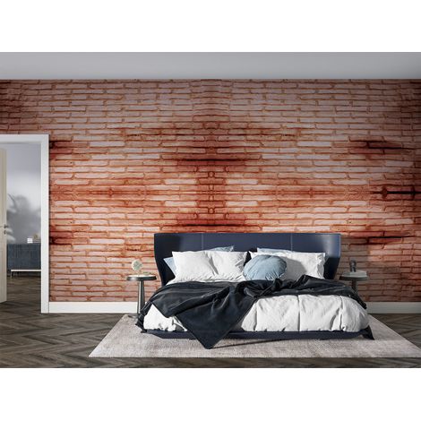 Papier peint trompe l oeil brique - 150 x 250 cm (1/2)