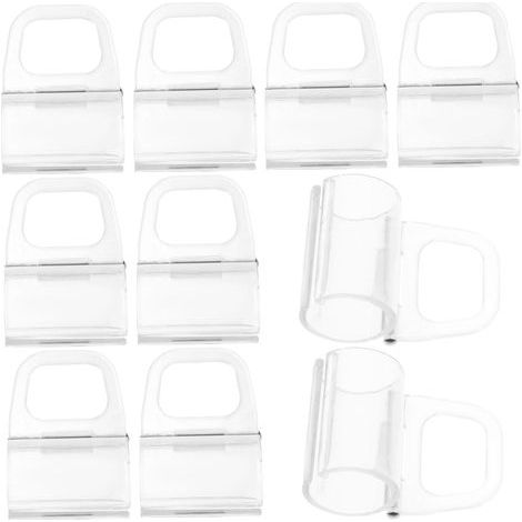 Transparenter Rollladengriff, 10er-Pack Hebeklammern, 20 mm, ABS-Material, für Rollos, praktisch, platzsparend (1/5)