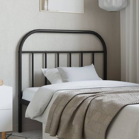 Tête de lit de remplacement-Panneau de lit métal noir 107 cm 467375 (1/5)