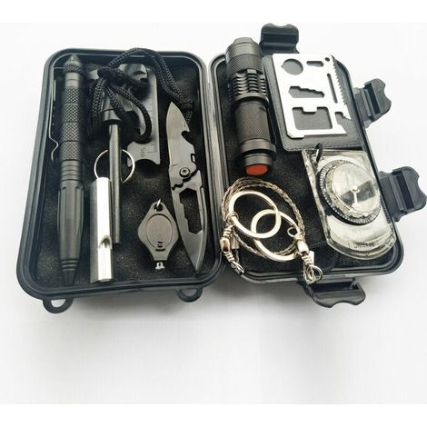 Emergency Survival Kit, Multifunctional Survival Survival and Rescue Kit, Outdoor Multi-Tool, Outdoor SOS First Aid Accessory