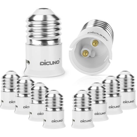 E27 vers B22 Adaptateur de douille, Douille base de lampe, Lot de 10 (1/5)