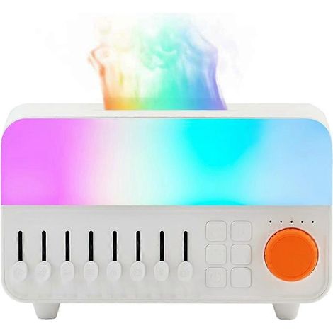 Weißrauschgenerator, Aromadiffusor, Luftbefeuchter, 7-farbige Flammenlampe, Bluetooth-Lautsprecher zum Schlafen zu Hause oder im Büro. (1/5)
