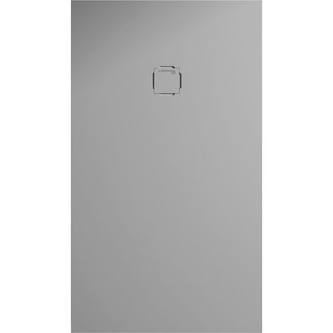 Piatto doccia rettangolare 100x140 cm effetto liscio marmoresina HARMONY Cemento