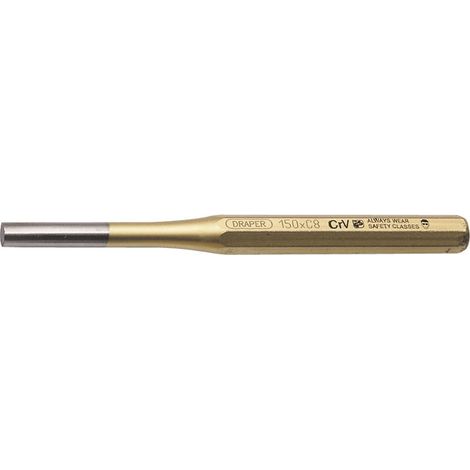 Draper 8 x 150mm Octagonal Parallel Pin Punch with Ground Tip and Tempered Head – Model 51710 (1/5)