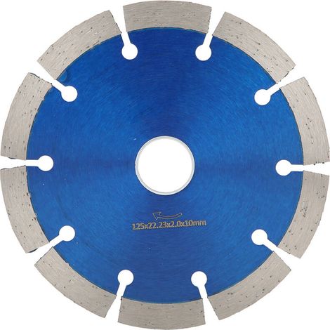 Lame de scie circulaire diamantée pour meuleuse d'angle, disque de coupe pour marbre et béton, 125 mm (1/5)