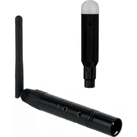 DMX 2,4 GHz drahtloses Steuerungssystem (2 weibliche Empfänger und 1 männlicher Sender) für DJ DFI, kurze Version, kompatibel mit LED-Bühnenscheinwerfern (US PAR-Stecker). (1/5)