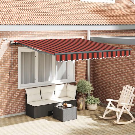 Markisenstoff mit Orange und Braun 300 x 250 cm Polyester (1/5)