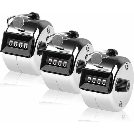 DEESSE SHOP - Compteur de clics à 4 chiffres - Compteur de métaux manuel - Clicker pour compter, marquer le golf(3 pièces) (1/5)