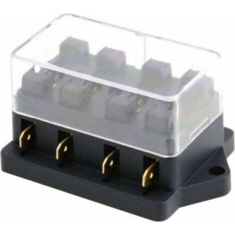 Blocs Fusible Lame Véhicule Automobile 12V 24V 4 Voies Boîte à Fusibles Voiture ATC ATO Porte Fusible Imperméable Protection (1/5)