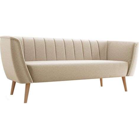 Canapé Glenview 103, Paros 02, 182x74x75cm, Tissu, Pieds: Bois