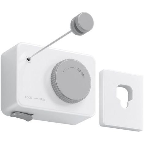 AHLSEN Corde à Linge Rétractable - Fixation Murale avec Réglage de Longueur (4,2m) et Anti-Affaissement, Résistante au Vent/Pluie pour Intérieur & Extérieur, Blanc (1/4)