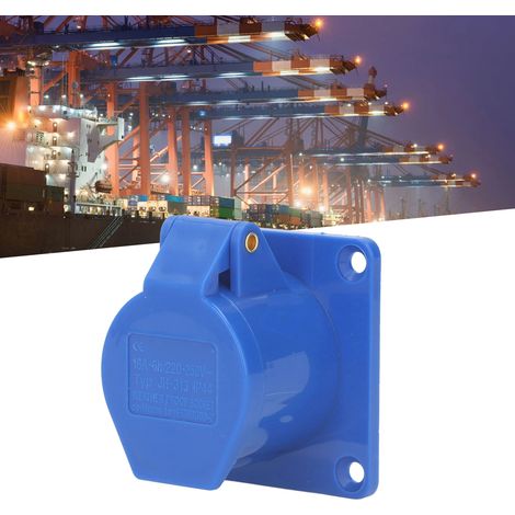 Vendu par lot de 4 : prise encastrée industrielle étanche IP44 à 3 broches, 16 A, 220-250 V (1/5)