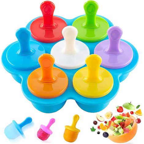 Moule à glace en silicone réutilisable Silicone réutilisable glaces maison esquimaux bâtonnets lave-vaisselle (1/5)