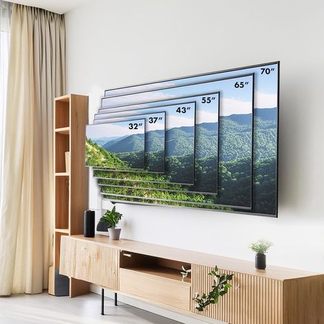 Maclean MC-412 Soporte para TV, Soporte de Pared para Pantallas de 32-70", VESA máx. 400x400, Carga máx. 45kg, Ajuste de Inclinación +0°-10° (1/5)