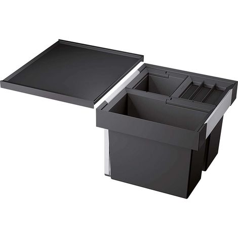 Blanco – Einbaumülleimer 35L – Mülltrennsystem mit 1x18L und 2x8L Behältern – Schnelle Montage – 521470 (1/5)