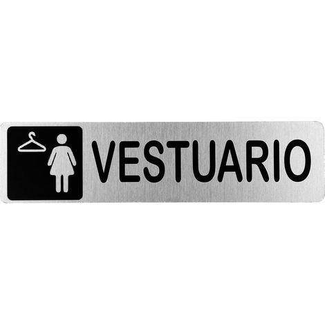 Señal adhesiva Vestuario Femenino Acero inoxidable 5x20 cm (1/3)
