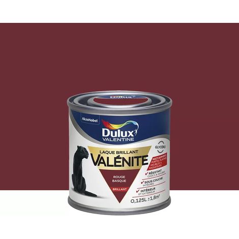 Testeur Laque brillant Dulux Valentine Valénite Rouge Basque 0,125 L (1/4)