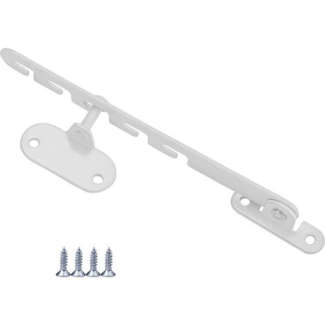 Entrebailleur Fenetre 1 pièce Entrebâilleur de Fenêtre à Battant Blanc Métal Bloque Fenetre Ouverte avec Vis pour Régler l'ouverture de la Fenêtre (1/5)