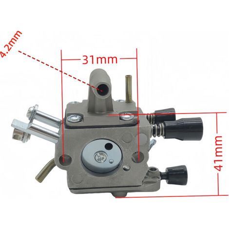 Carburateur adapté aux modèles FS400, FS450, FS480, SP400, SP450, SP451 et SP481. Usinage de précision des pièces du système d'alimentation en carburant de la débroussailleuse (909-020).