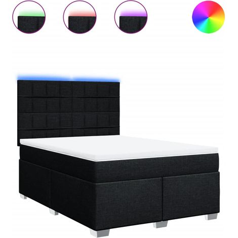 Maison Exclusive - Boxspringbett mit Matratze Schwarz 160x200 cm