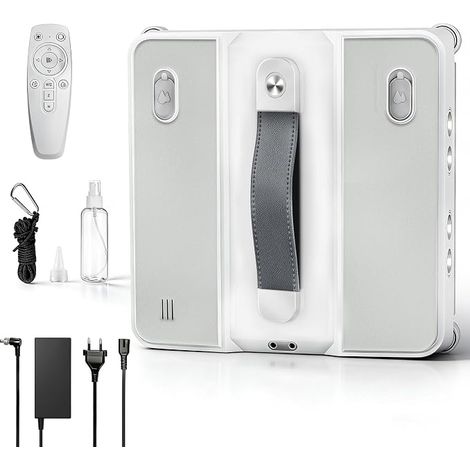 Robot Window Cleaner, Steam Function, 8 Water Mist Nozzles, 3 Modes, Edge Detection, 4 Wipes (1/3)