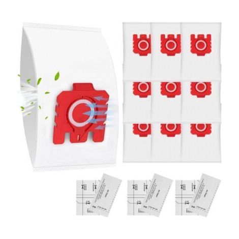 BUNTHAUS Lot de 10 Sacs D'aspirateur FJM Efficacité 3D Compatibles avec Miele Sacs à Poussière Complète C1, Compact C1, Compact C2, S6 S4 Série avec 3 Protections Moteur et 3 Filtres D'échappement (1/5)
