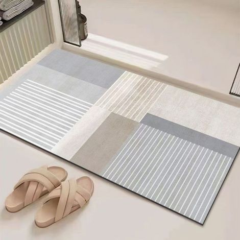 LAN Junyu 4060cm Boue de diatomées Tapis de sol en terre de diatomées, facile à nettoyer, tapis de salle de bain, tapis de toilette, absorbant et antidérapant (1/5)