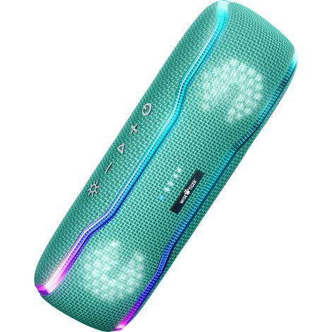 Enceinte portable d'extérieur (vert gazon) étanche IPX7 avec éclairage stéréo (1/5)