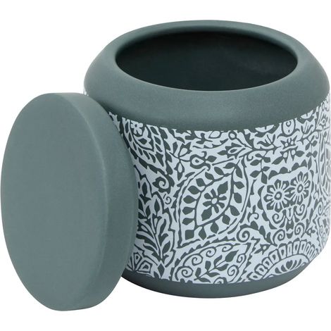 Pot à Coton à Motifs "Arboria" 10cm Vert