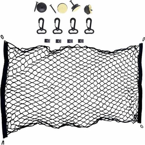 Red portaequipajes para coche - 115x60cm - Negra (1/5)