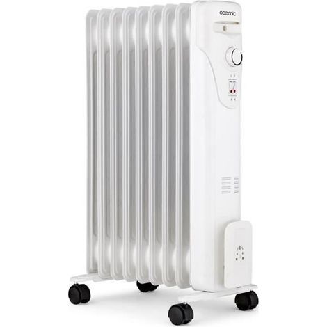 Oceanic – Radiateur bain d'huile 2000W – 9 éléments – Surface d'action jusqu'à 20 m² – Thermostat mécanique réglable – Sécurité coupure automatique (1/7)