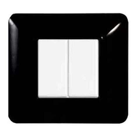 PLACA DE PROTECCIÓN PARA INTERRUPTORES NEGRA 'SOLAR' 6 Módulos