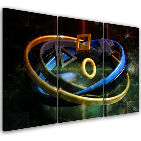 Quadro su tela 3 paneli, Pulsanti per il controller - 60x40 (1/5)