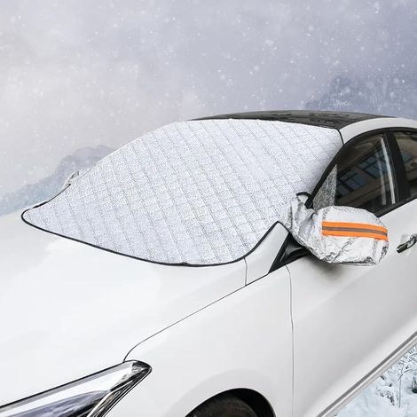Housse pare-brise pour voiture, épaissie, couverture pare-brise pour hiver, protection contre la glace, protection contre la glace, protection contre le gel (1/5)